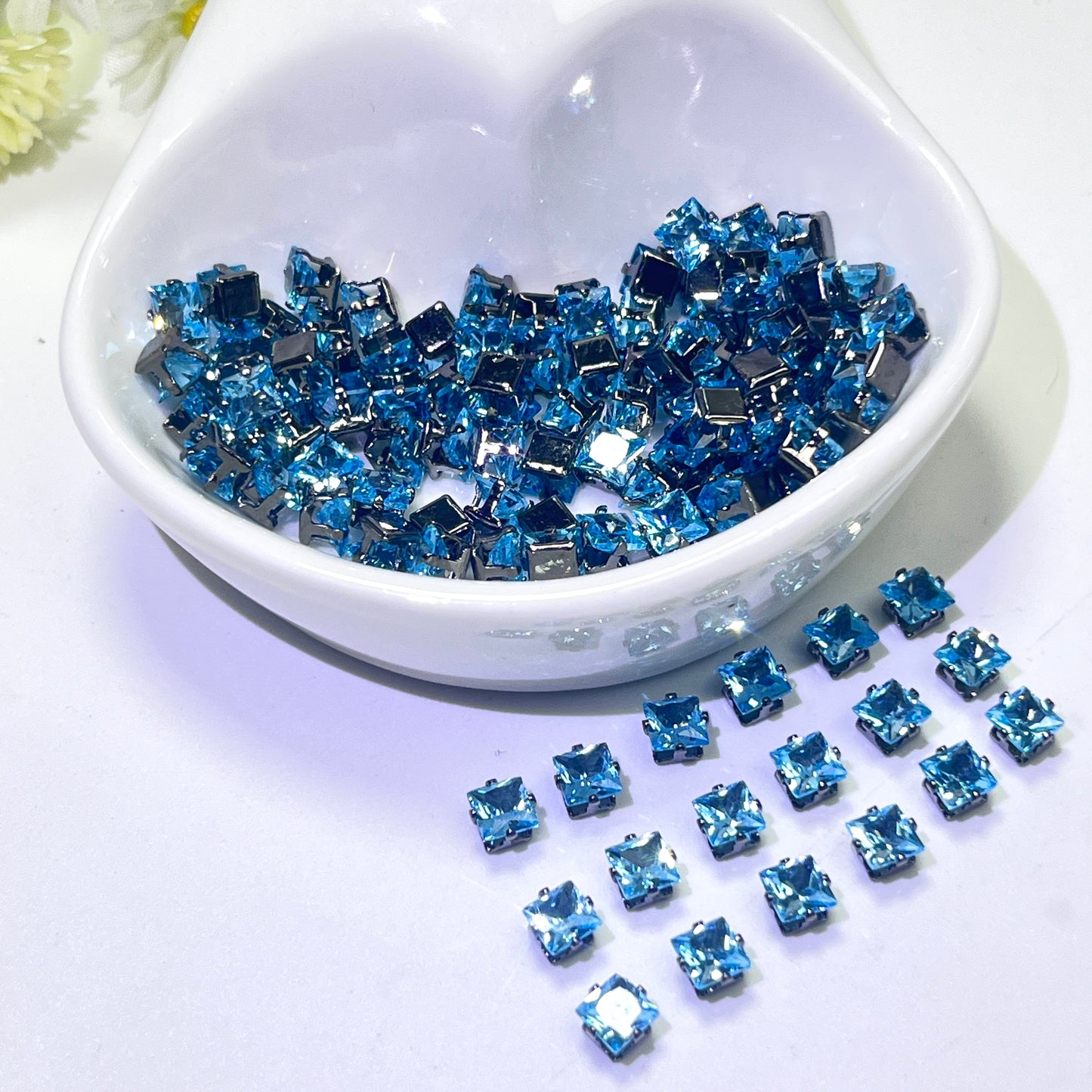 OneMillet Black-Base Square  Zirconia Stone 5mm