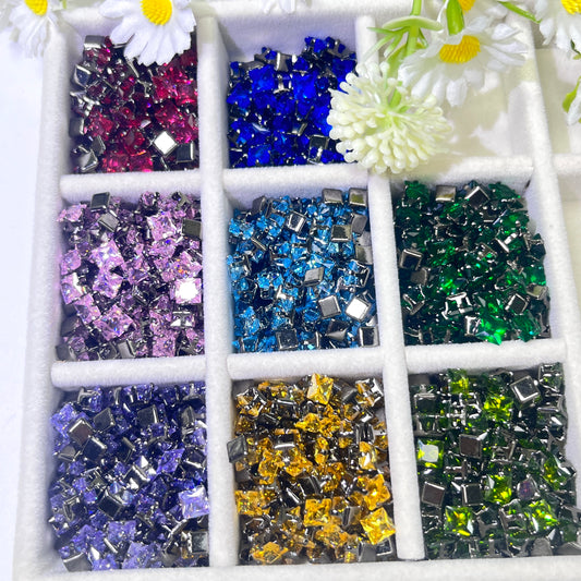 OneMillet Black-Base Square  Zirconia Stone 5mm