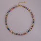 Multicolored Natural Gemstone Collar Necklace