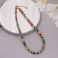 Multicolored Natural Gemstone Collar Necklace