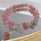 Dainty Natural Strawberry Crystal Bracelet Lucky Healing Friendship Beaded Bracelet