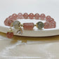 Dainty Natural Strawberry Crystal Bracelet Lucky Healing Friendship Beaded Bracelet